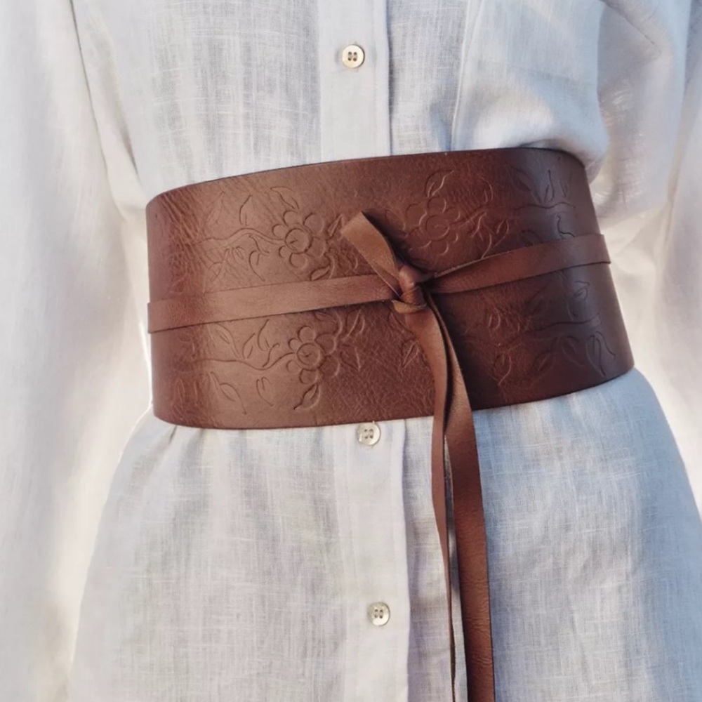 Zara TIED LEATHER SASH BELT